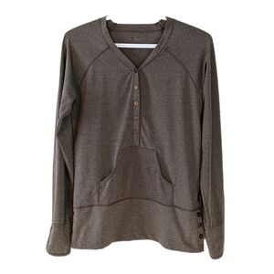 Chlorophylle Long Sleeve Lightweight Exercise/Athletic Top heather brown Medium